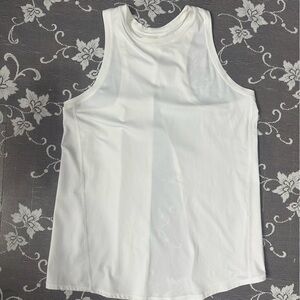 Lululemon White Open Back Tank